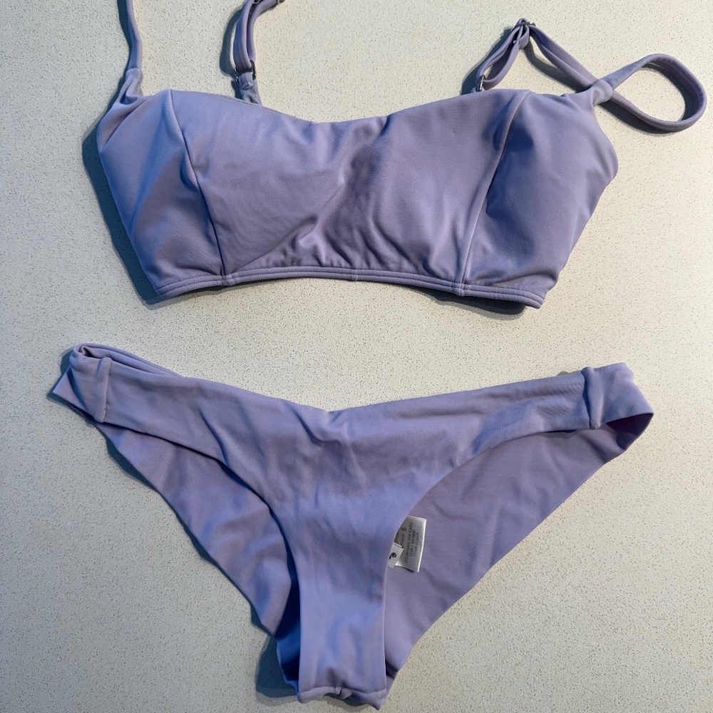 Purple Lavender Double-Lined Bikini Set – Size S/M
